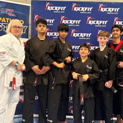 Child in martial arts uniform